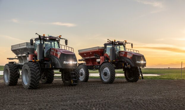 The Case IH Trident™ 5550 applicator with Raven Autonomy™ allows for one or more driverless machines in the field