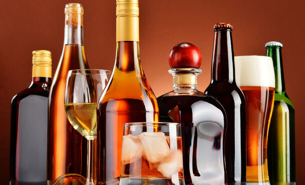stock-photo-bottles-and-glasses-of-assorted