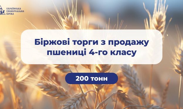 В Україні на біржових торгах продають 200 тонн пшениці